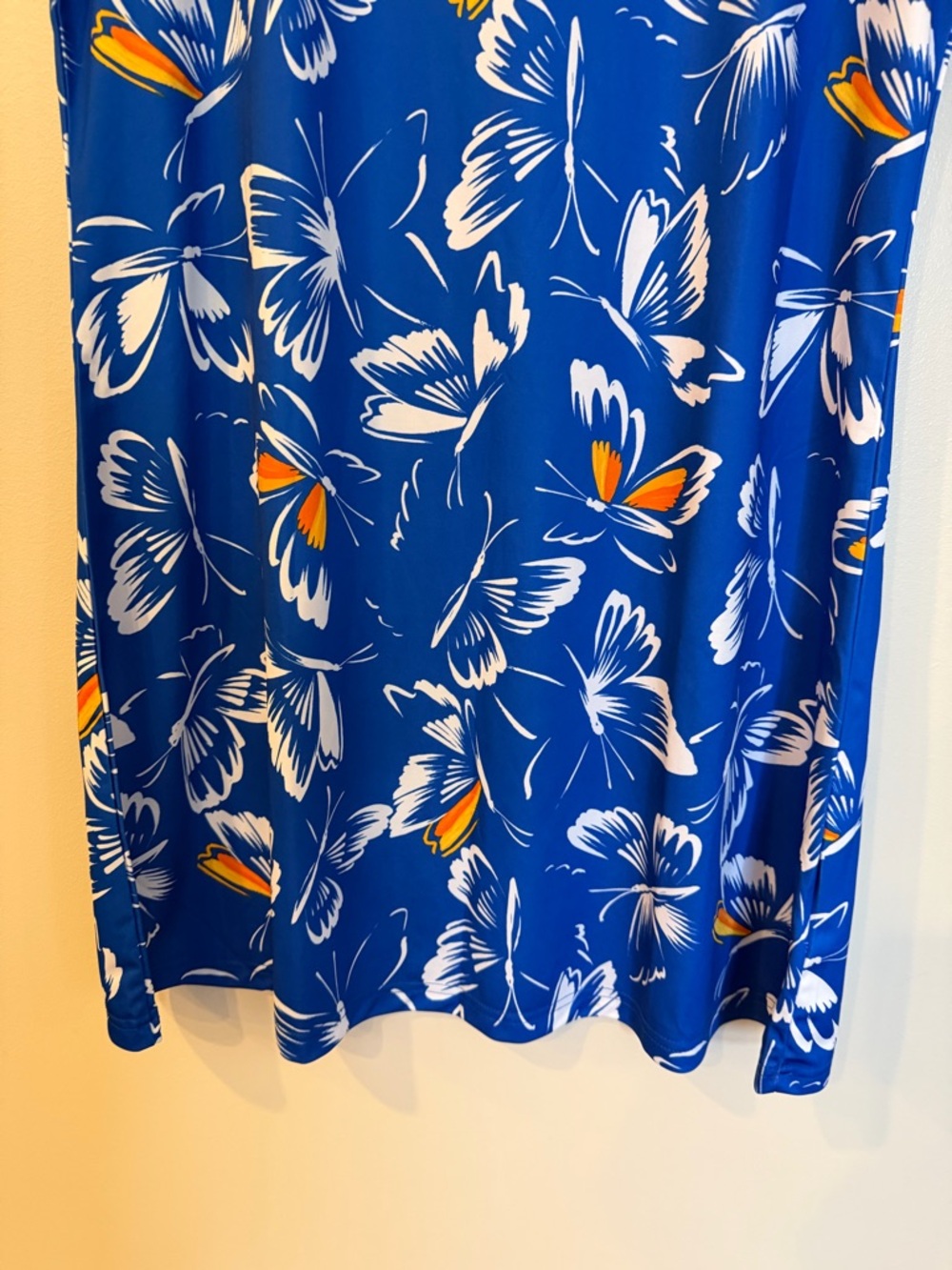 NWT Farm Rio x Adidas Blue Butterfly Retro Ringer Mini T-Shirt Dress XL - Picture 7 of 15